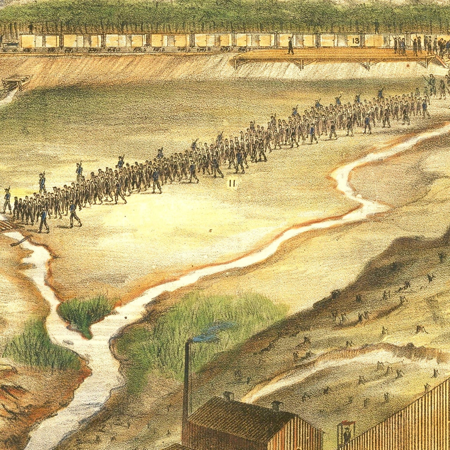 Vintage Andersonville Prison Map 1885