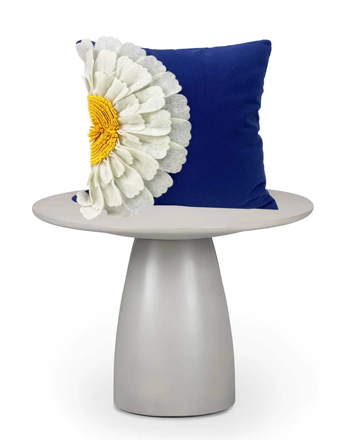 Handmade 3D Sunflower Cotton 18" Decorative Throw Pillow Half Sunflower