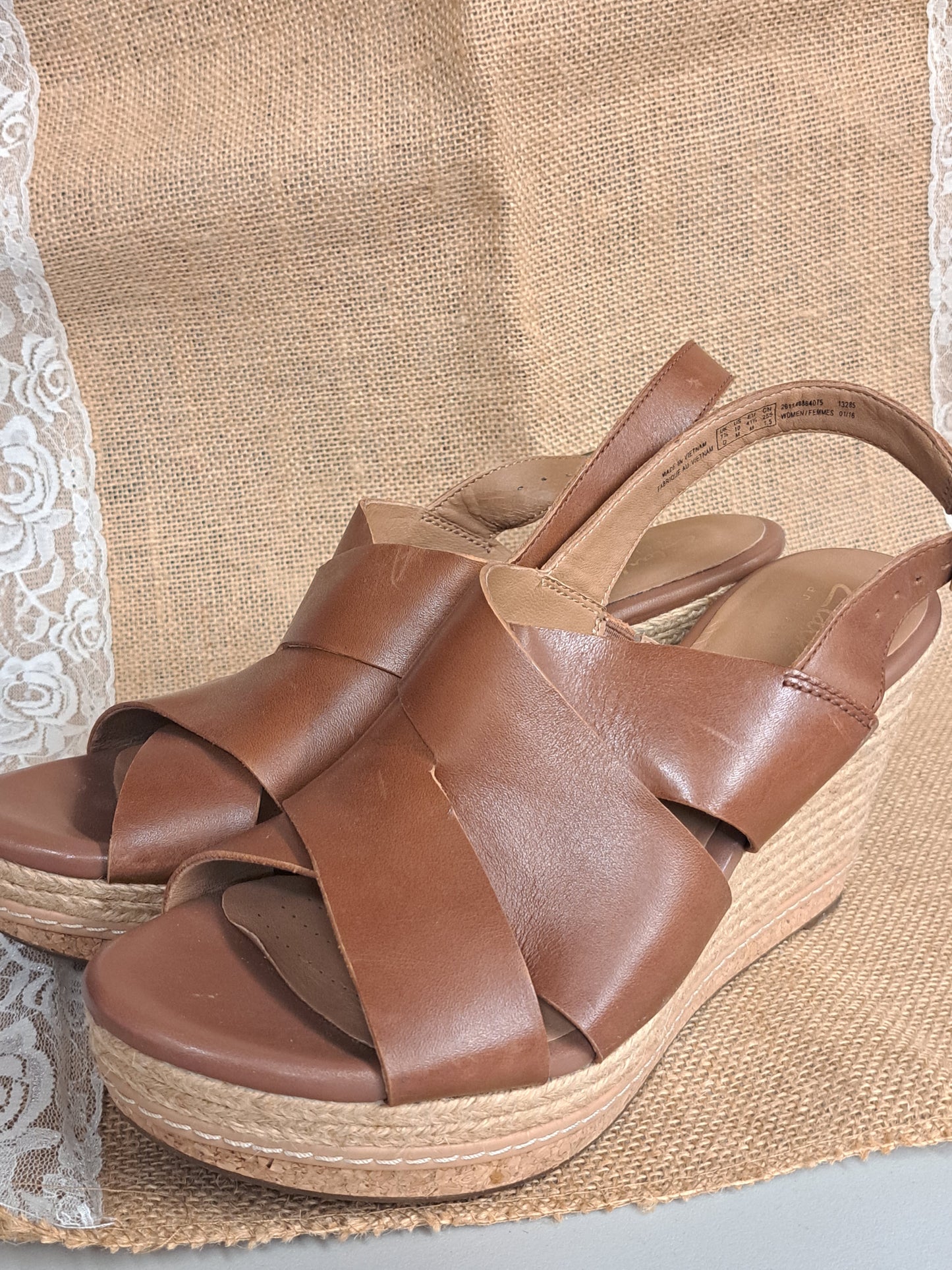 Clarks espadrille sandals Sz 10