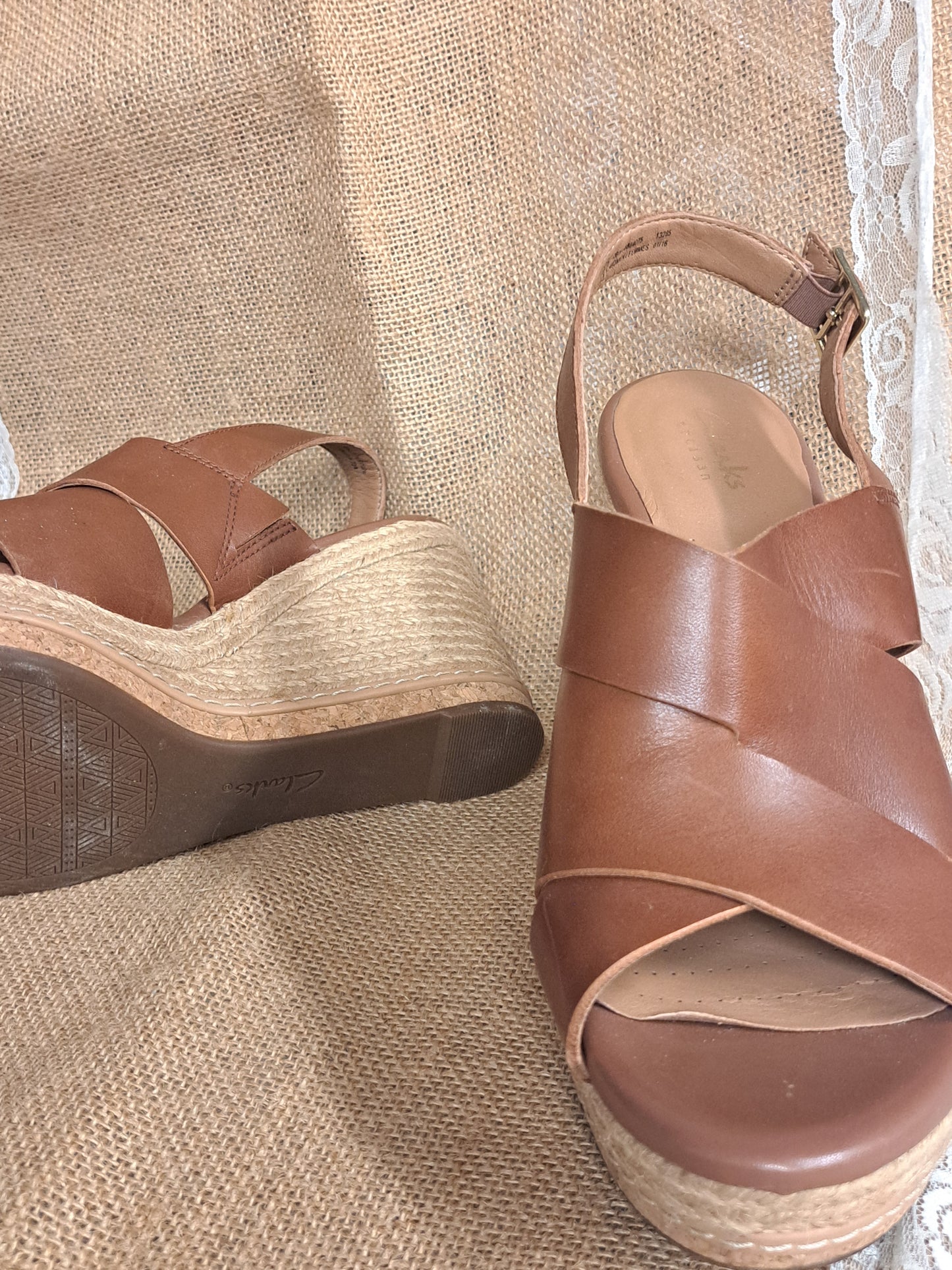 Clarks espadrille sandals Sz 10