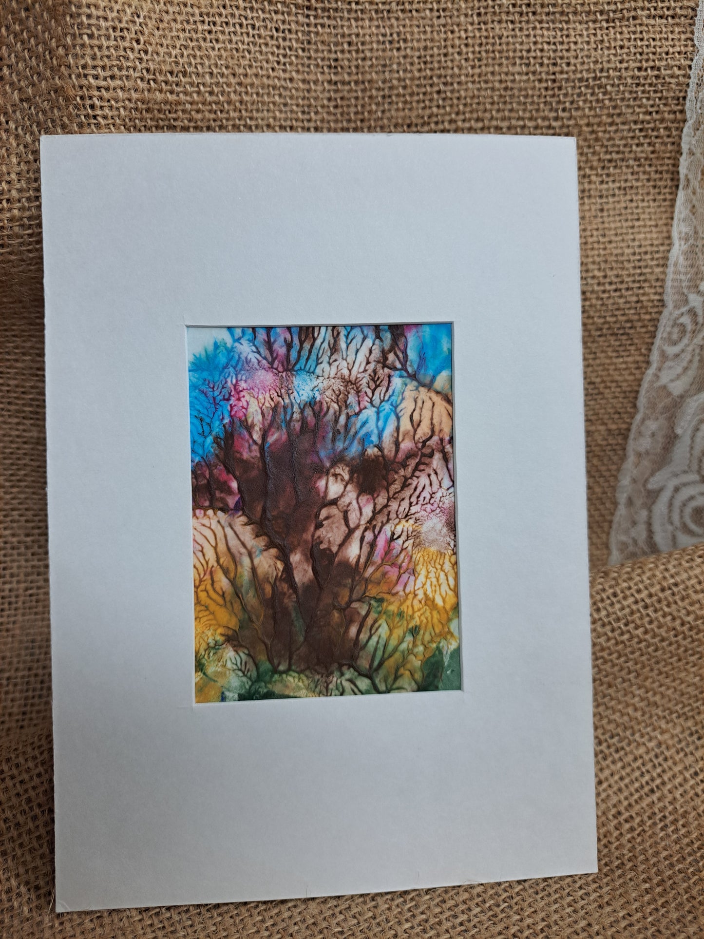 Leslie Ball signed acrylic 4 x 6