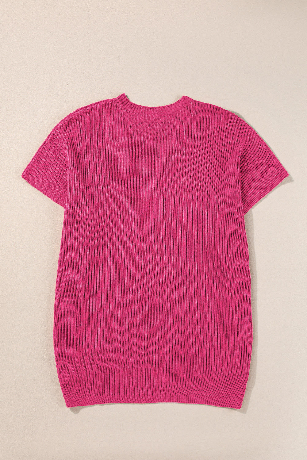 Side Slit Short Sleeve Oversized Sweater (4 colors)
