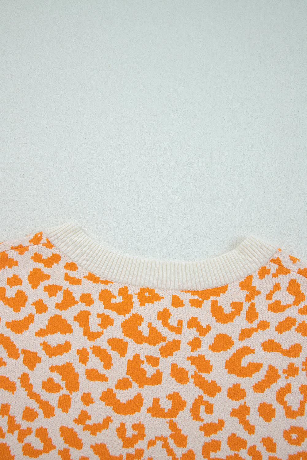 Leopard Drop Shoulder Knitted Button Front Cardigan