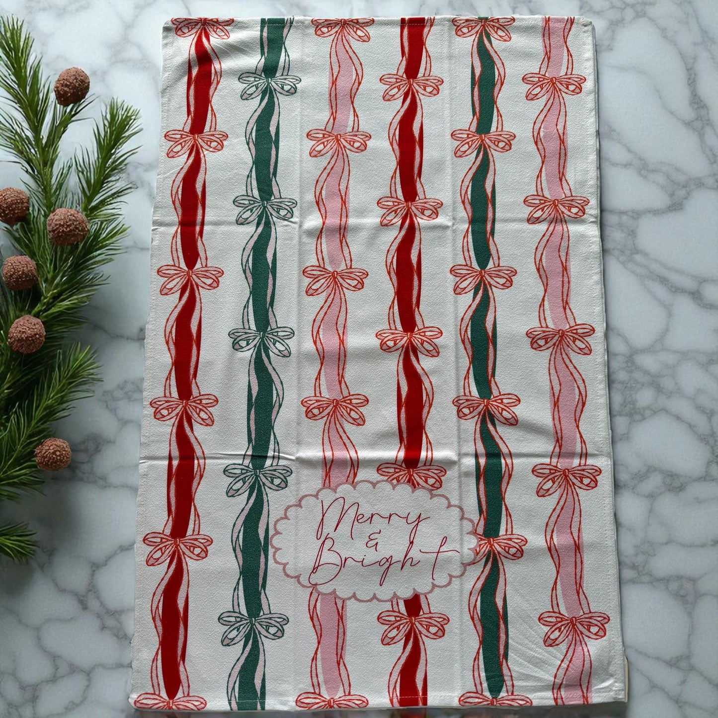 Merry Bright Coquette Flour Sack Cotton Decor Kitchen Towel