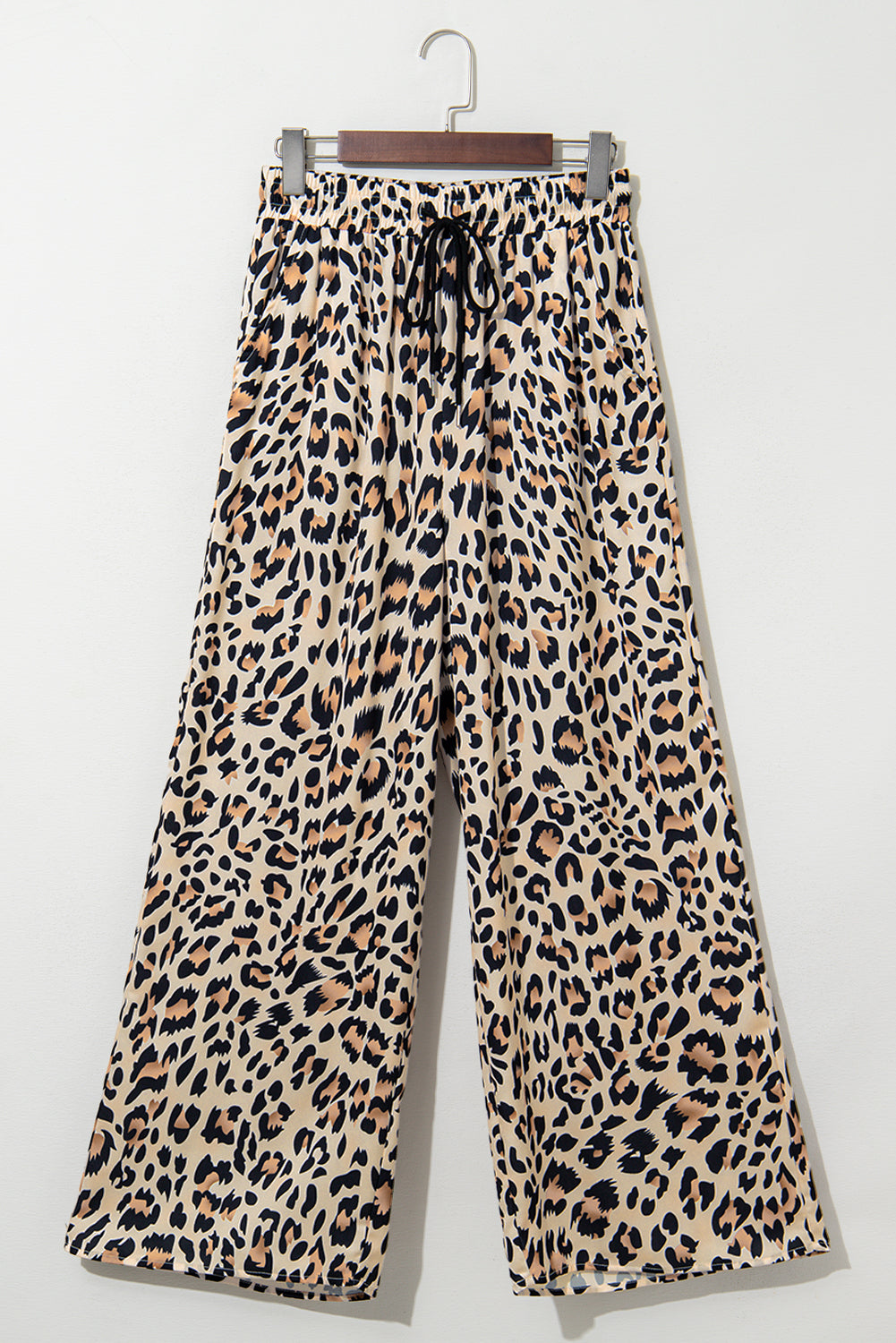 Parchment Allover Leopard Print Wide Leg Pants