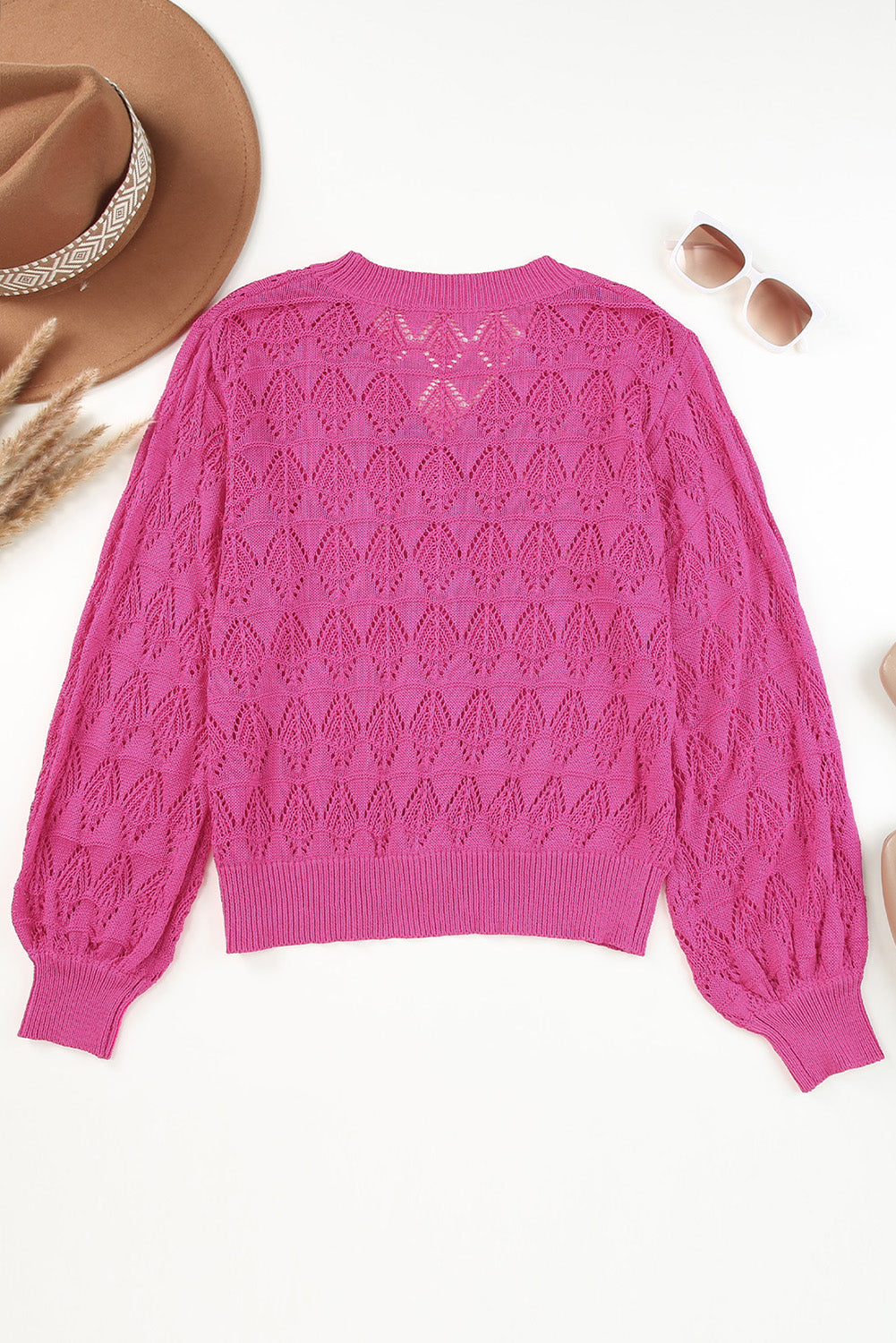 Lightweight Buttoned Front Crochet Cardigan (4 colors)