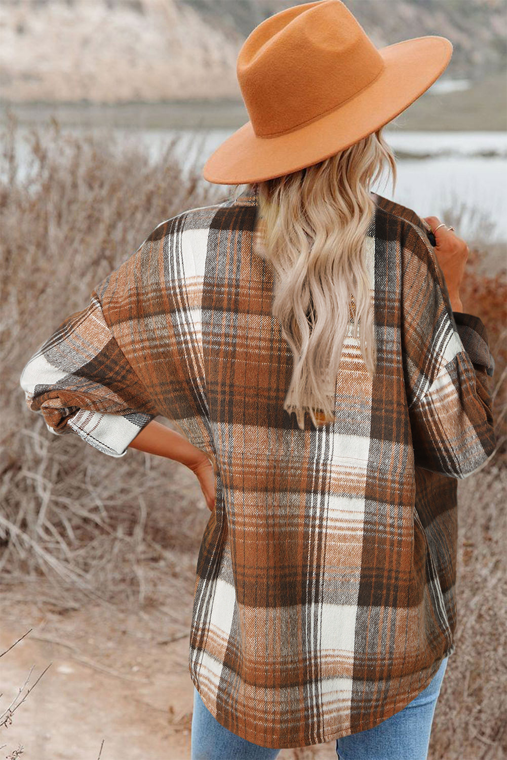 Plaid Button Up Collared Flannel Shacket (2 colors)
