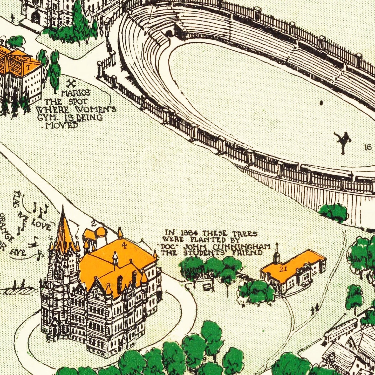 Syracuse University Vintage Map 1928