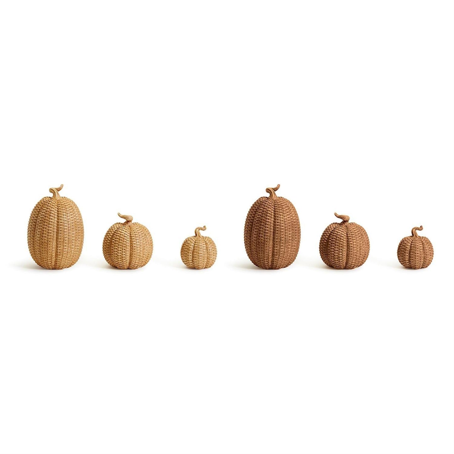 Basket Weave Pumpkins Festive Autumn Decor