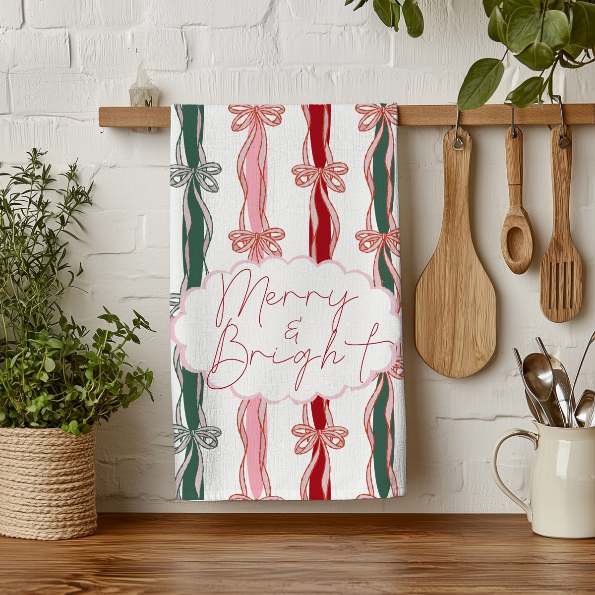 Merry Bright Coquette Flour Sack Cotton Decor Kitchen Towel