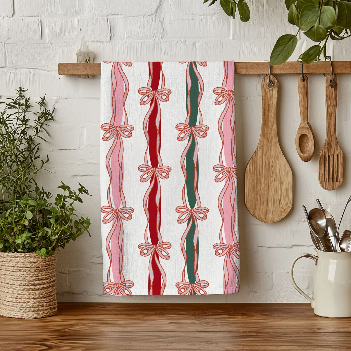 Merry Bright Coquette Flour Sack Cotton Decor Kitchen Towel