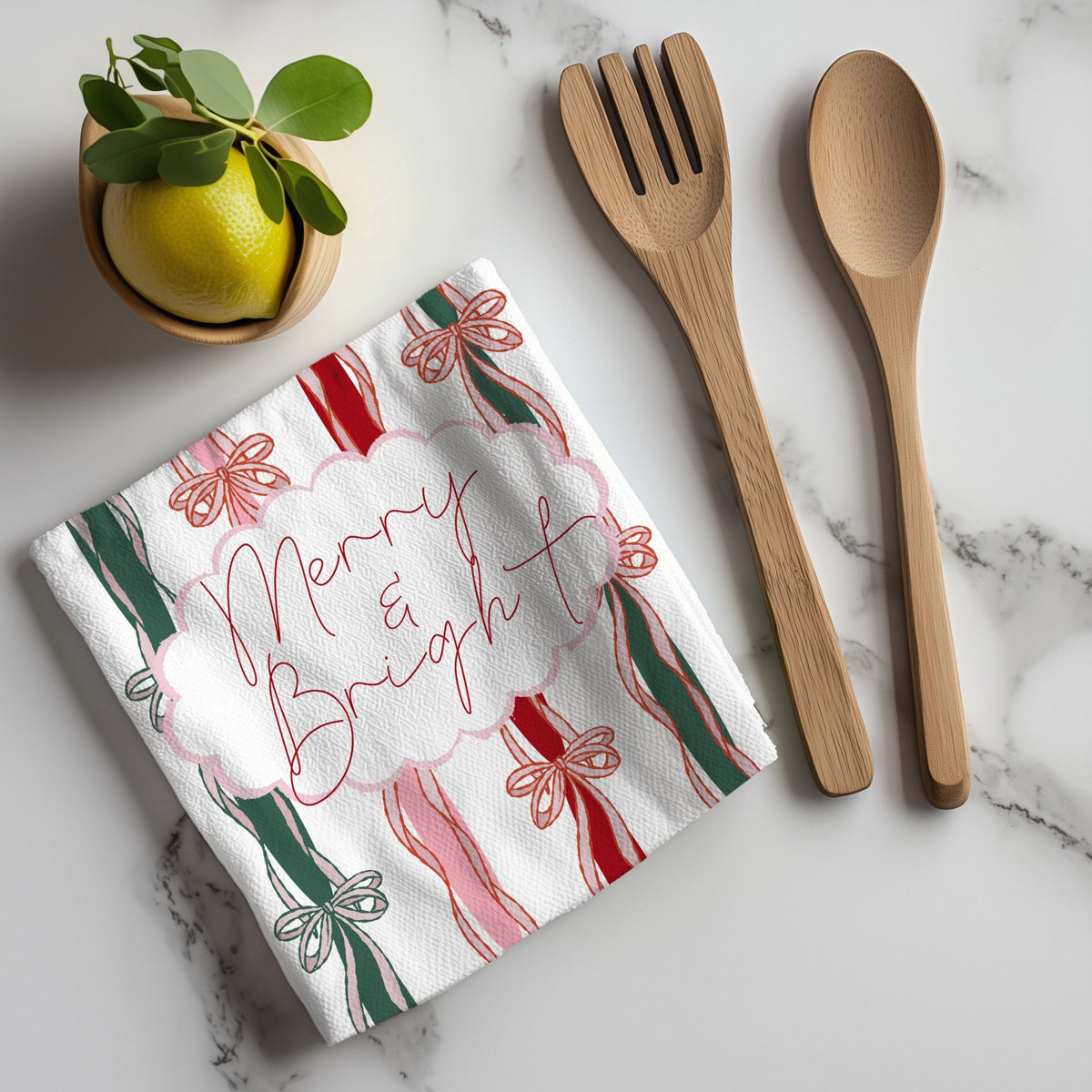 Merry Bright Coquette Flour Sack Cotton Decor Kitchen Towel