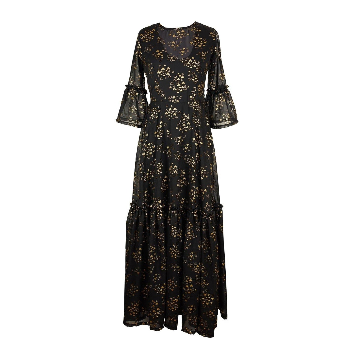 Heart of Gold Ruffle Dress