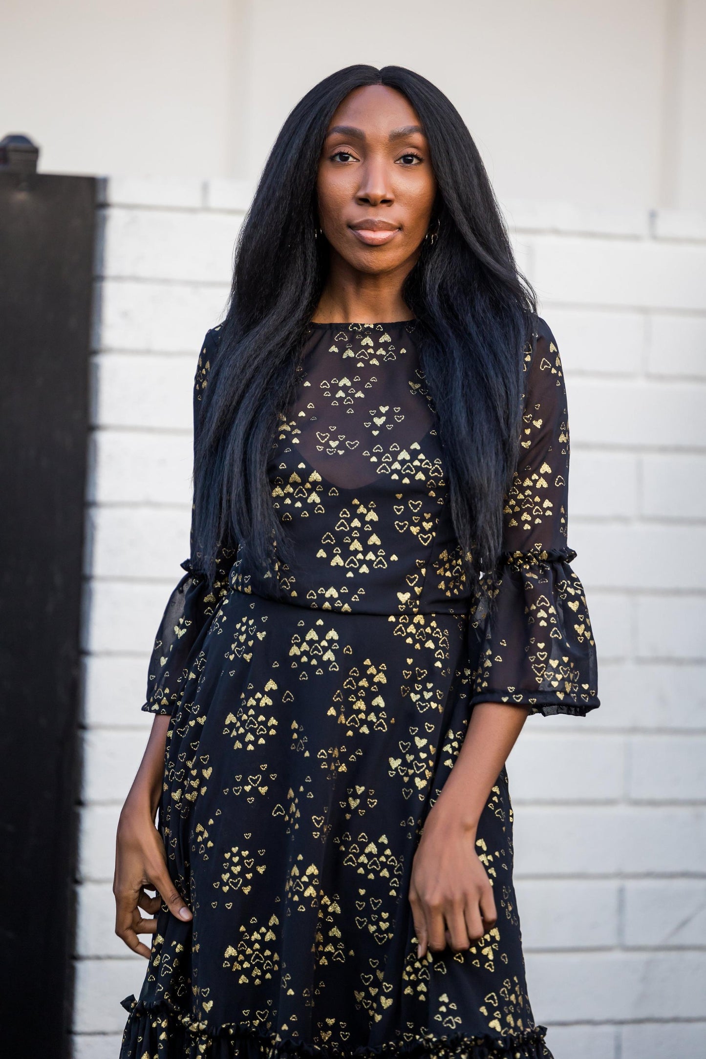 Heart of Gold Ruffle Dress