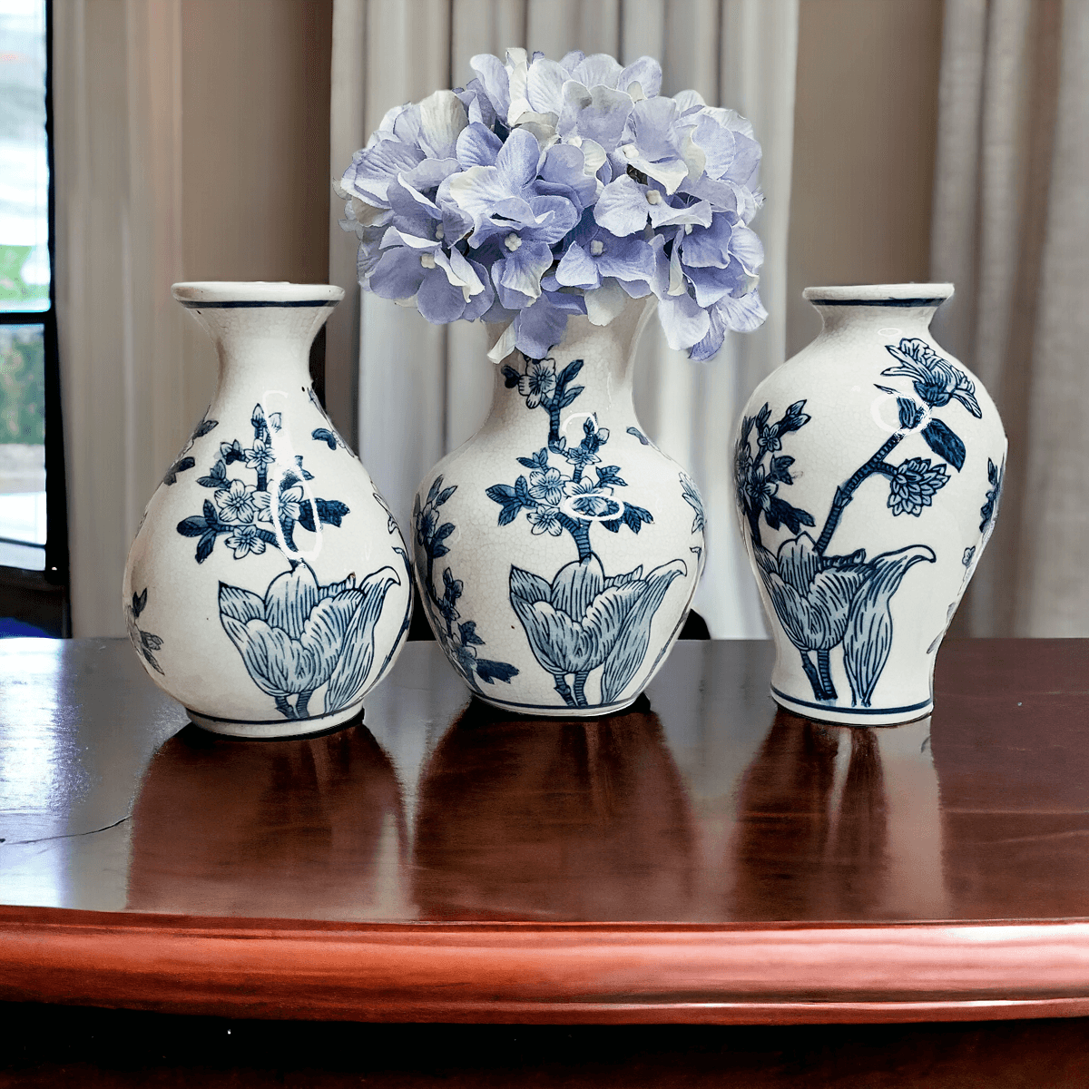 Chinoiserie Mediterranean Canton Vases