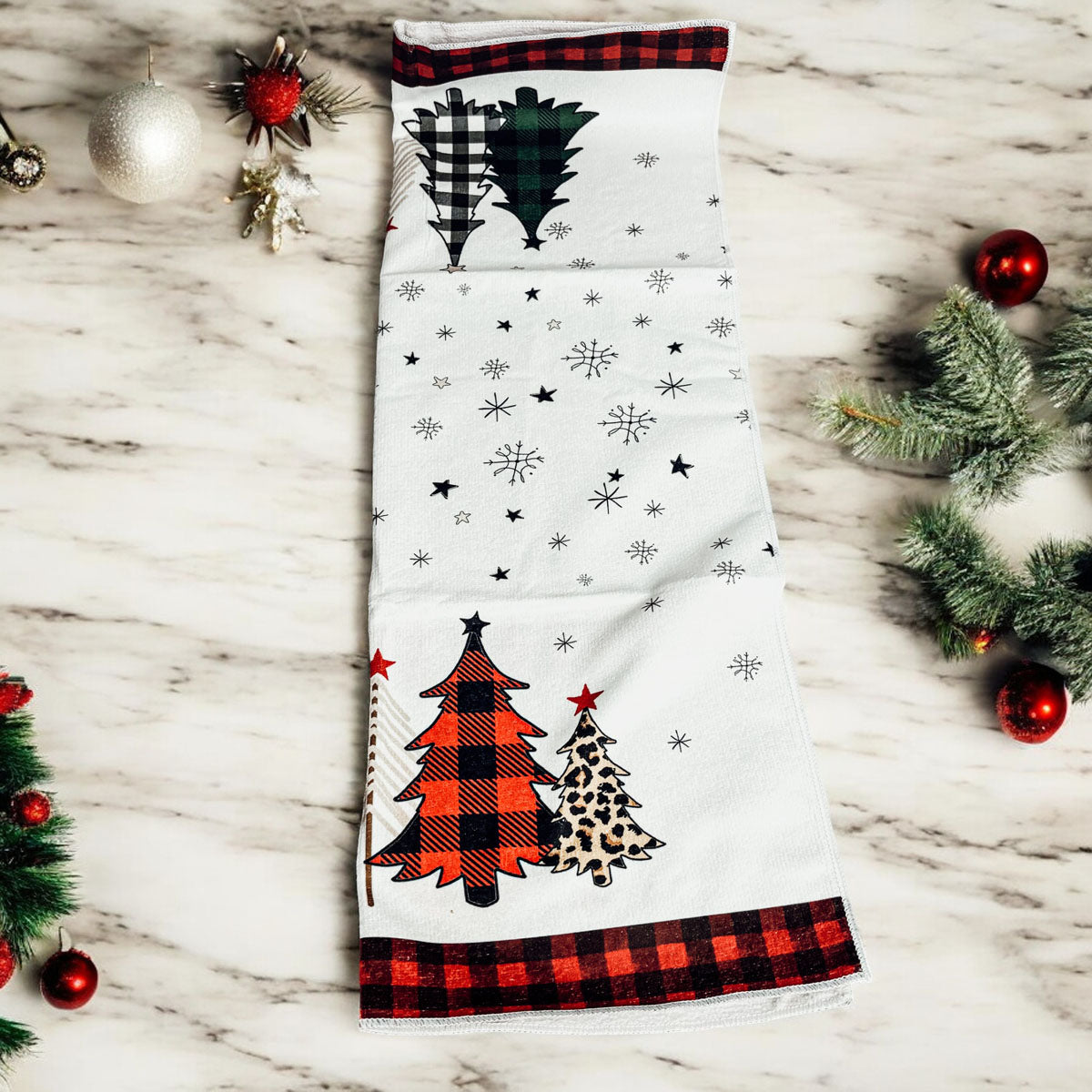 Christmas Cozy Scene Single Sided Dish Towels