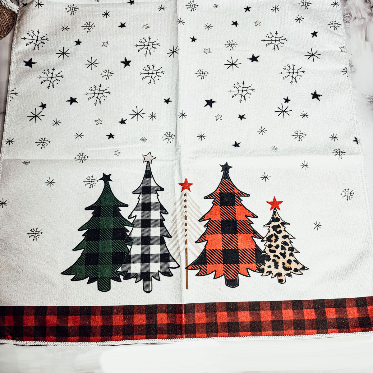 Christmas Cozy Scene Single Sided Dish Towels