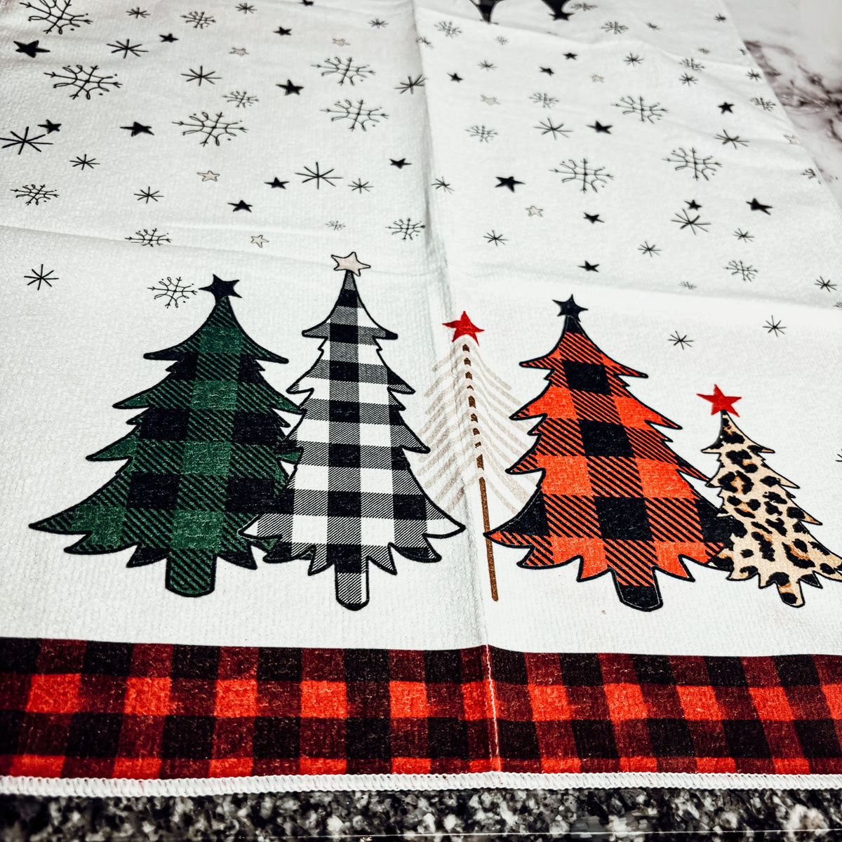 Christmas Cozy Scene Single Sided Dish Towels