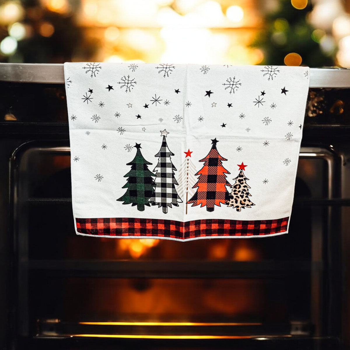 Christmas Cozy Scene Single Sided Dish Towels