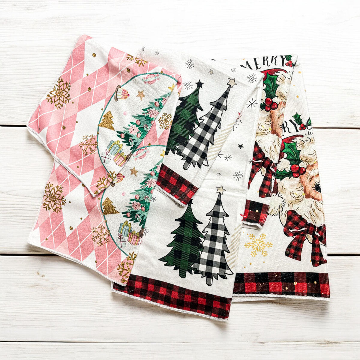 Christmas Cozy Scene Single Sided Dish Towels
