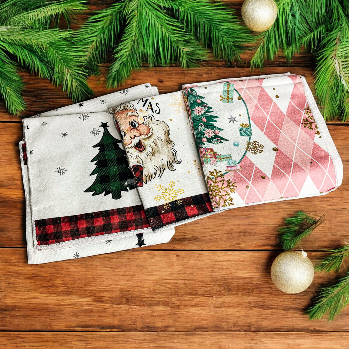 Christmas Cozy Scene Single Sided Dish Towels