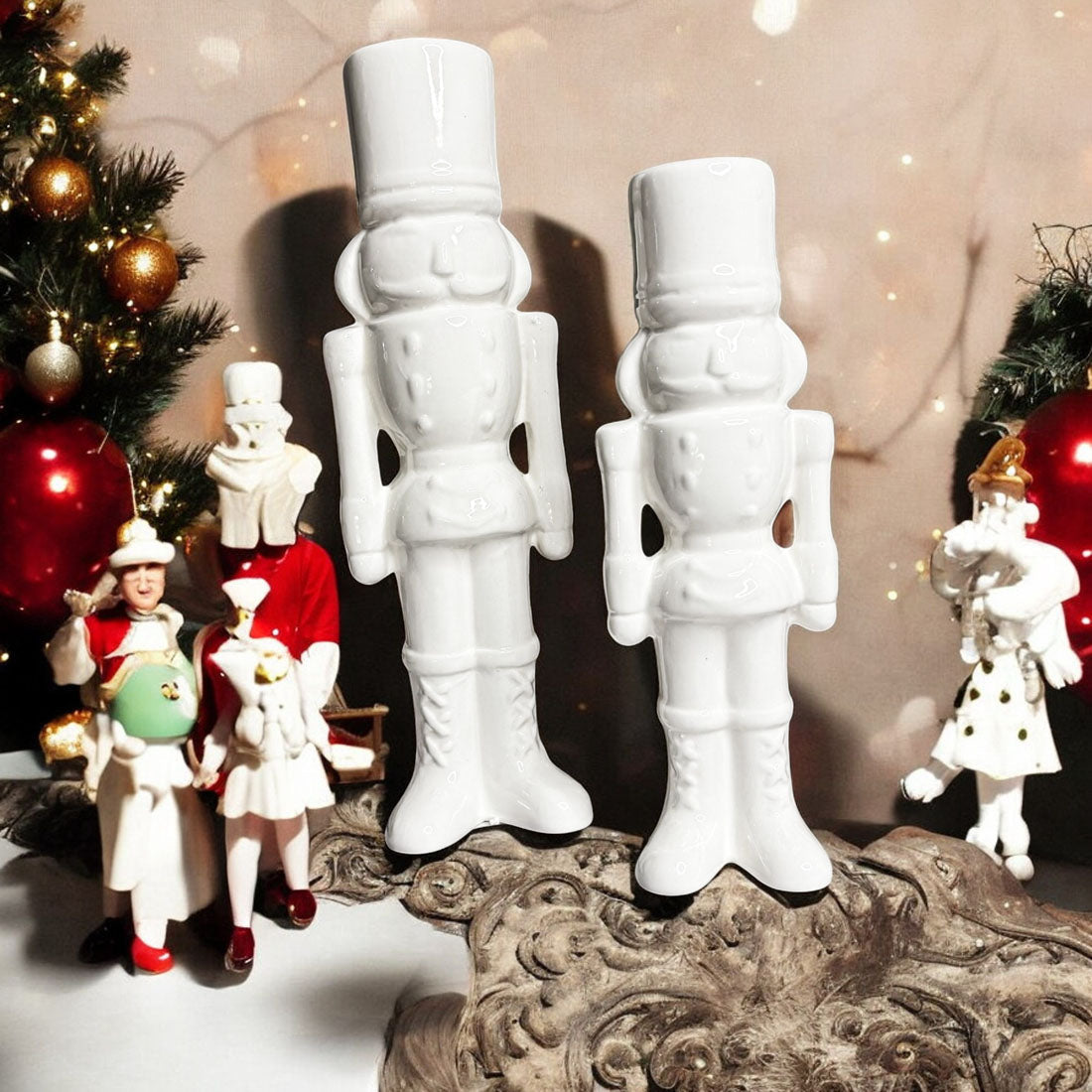 Porcelain Nutcracker Set White