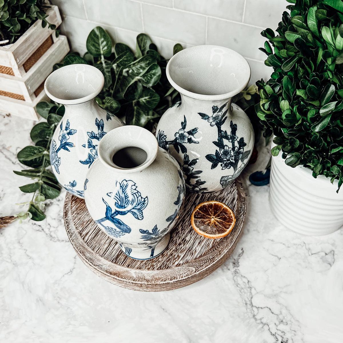 Chinoiserie Mediterranean Canton Vases