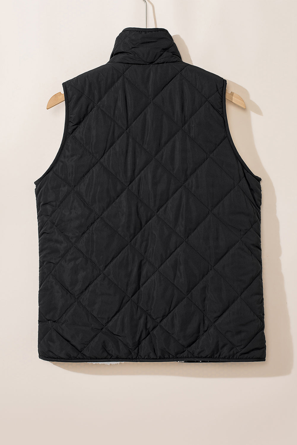 Zip Up Fleece Lined Quilted Vest