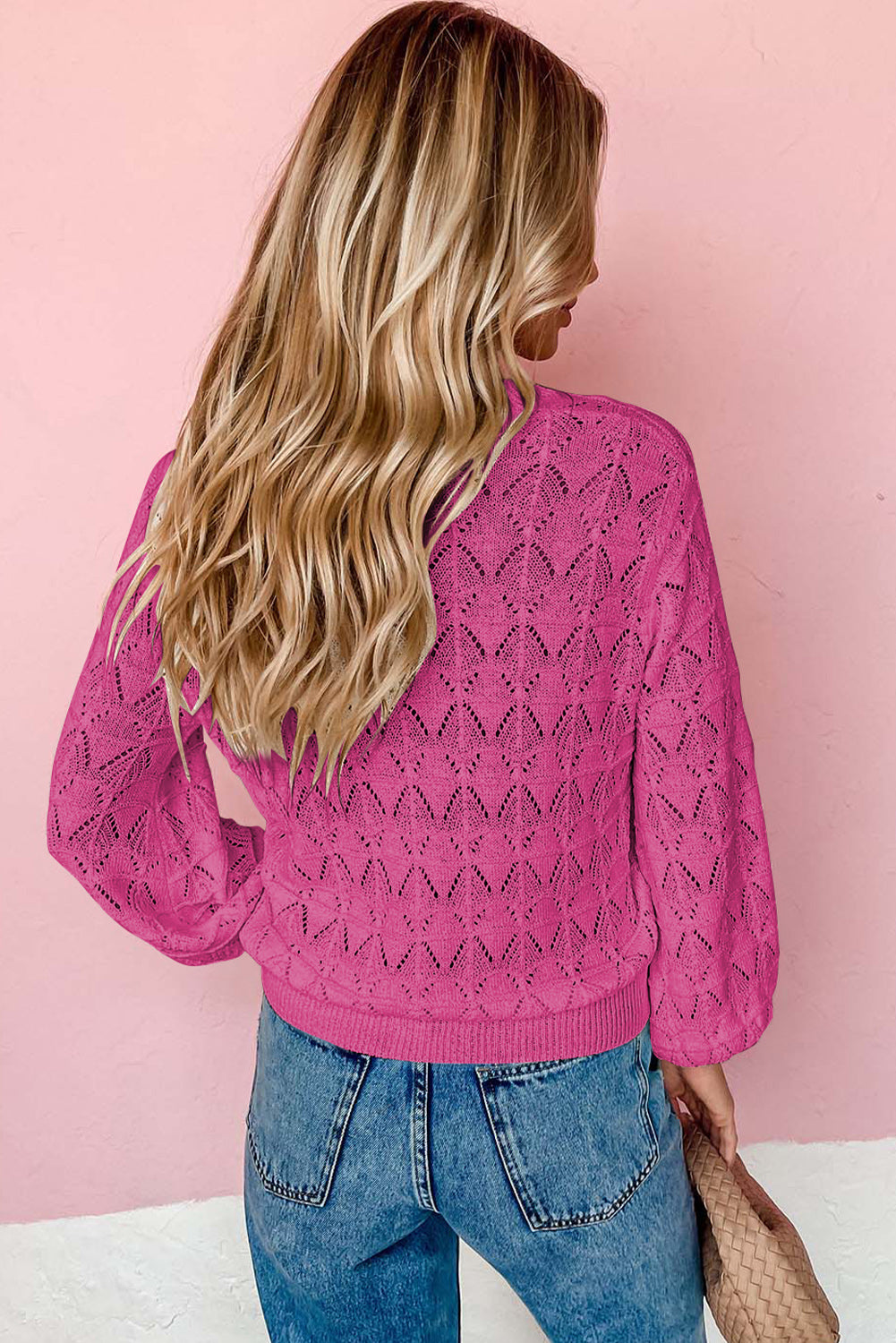 Lightweight Buttoned Front Crochet Cardigan (4 colors)