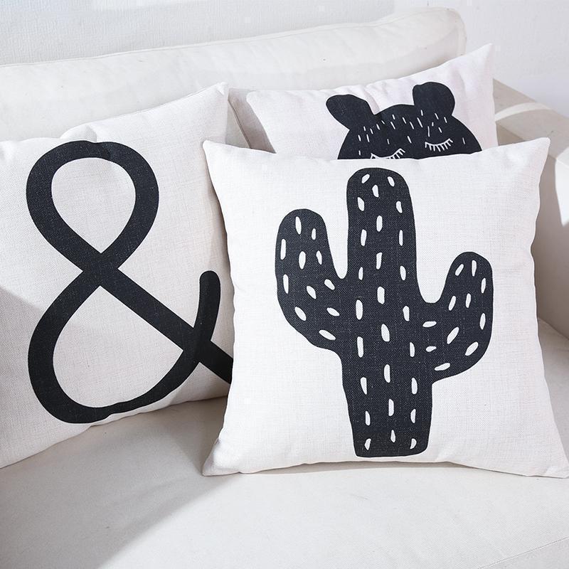 Black & White Christmas Tree Pillow Covers