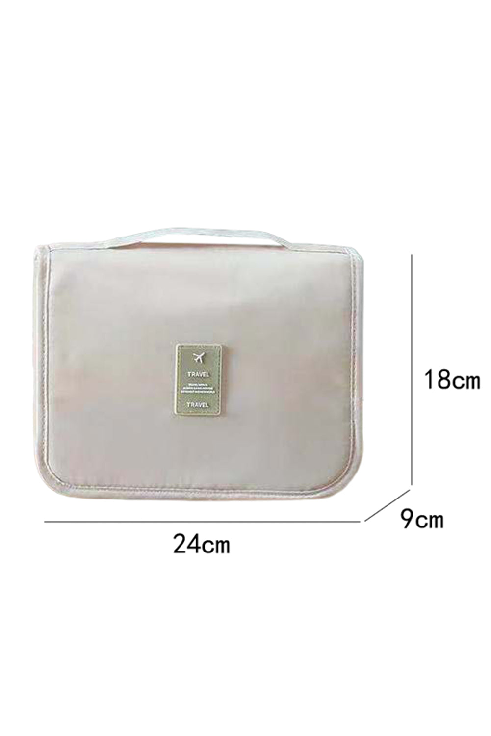 Beige Make Up Organizer Travel Toiletry Bag