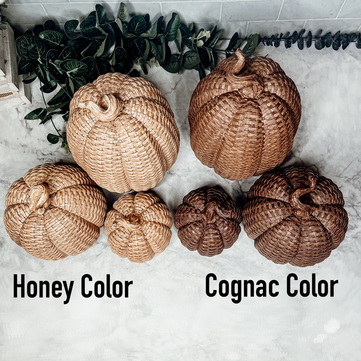 Basket Weave Pumpkins Festive Autumn Decor