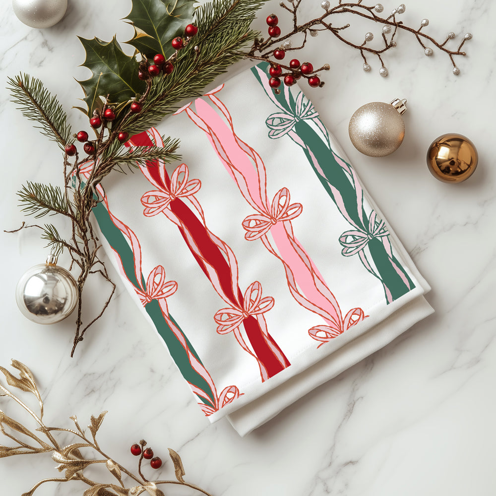 Merry Bright Coquette Flour Sack Cotton Decor Kitchen Towel