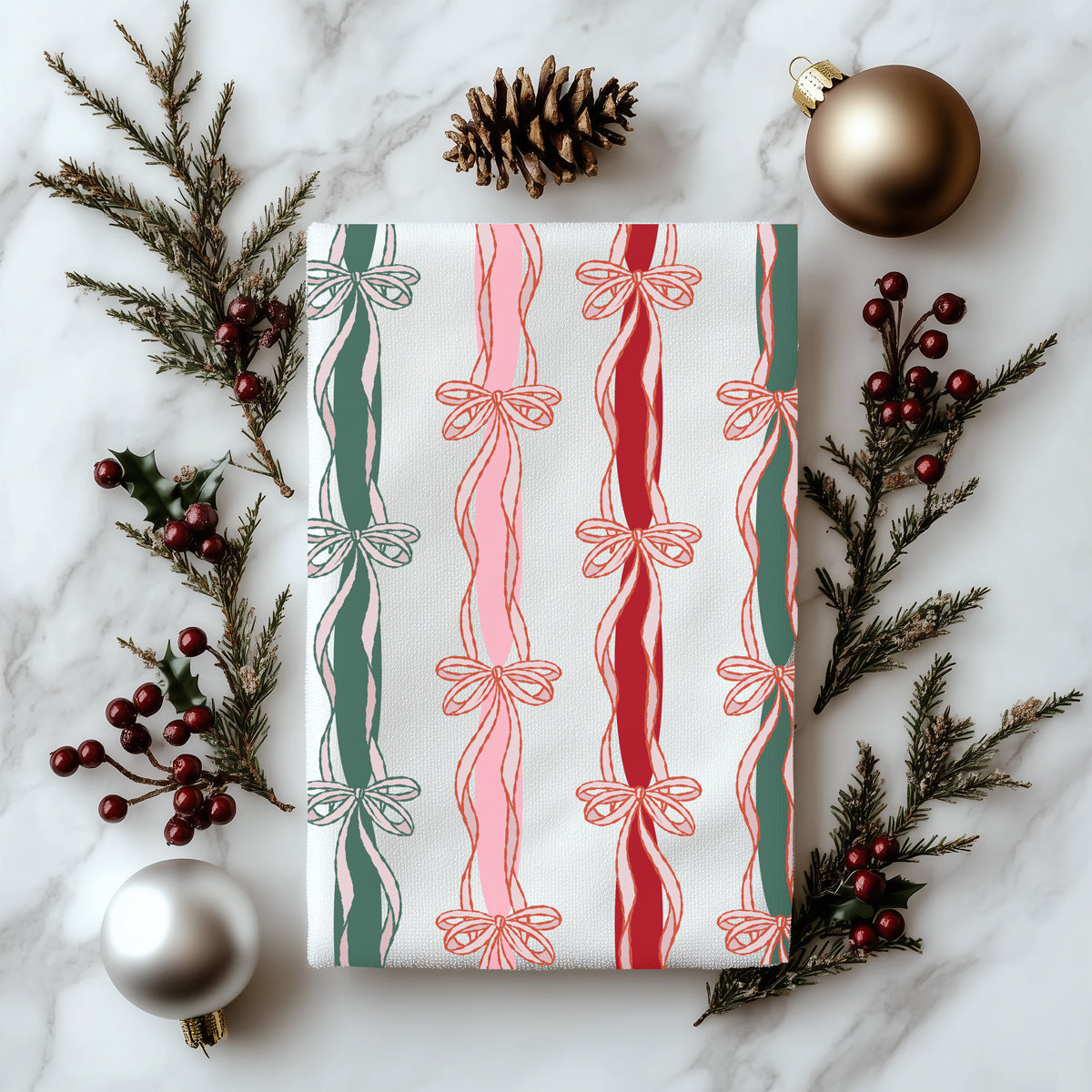 Merry Bright Coquette Flour Sack Cotton Decor Kitchen Towel