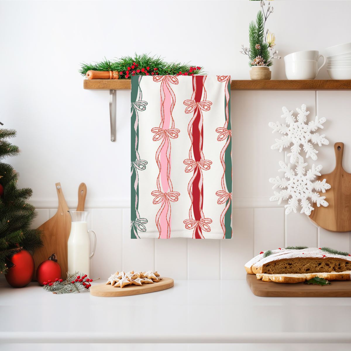 Merry Bright Coquette Flour Sack Cotton Decor Kitchen Towel