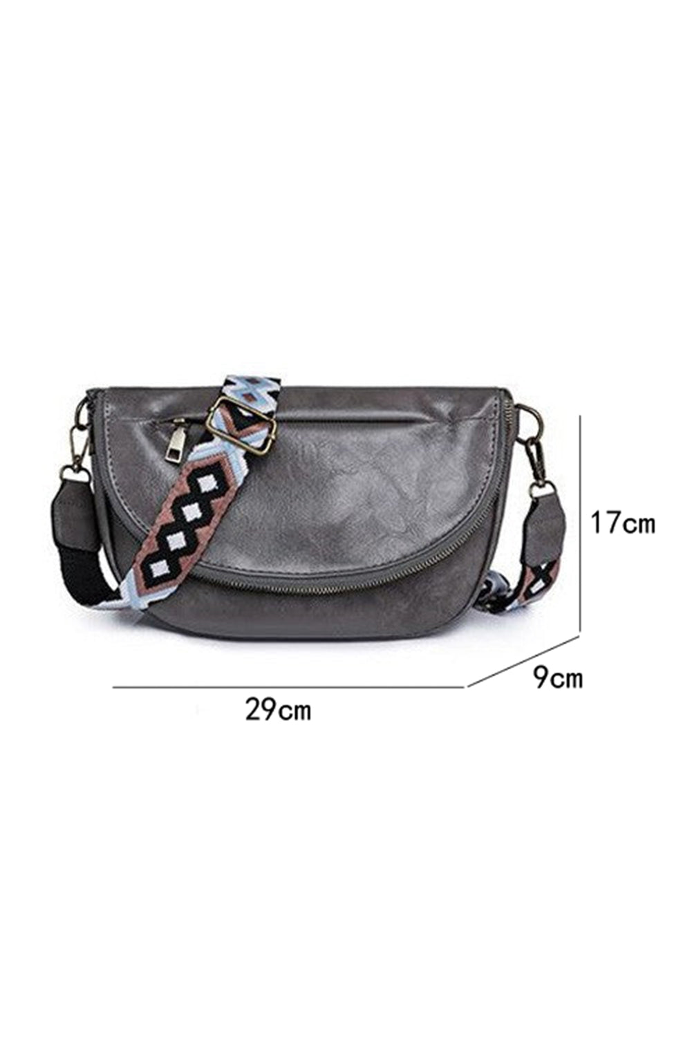 Wide Strap Leather Look Crossbody Bag (4 colors)