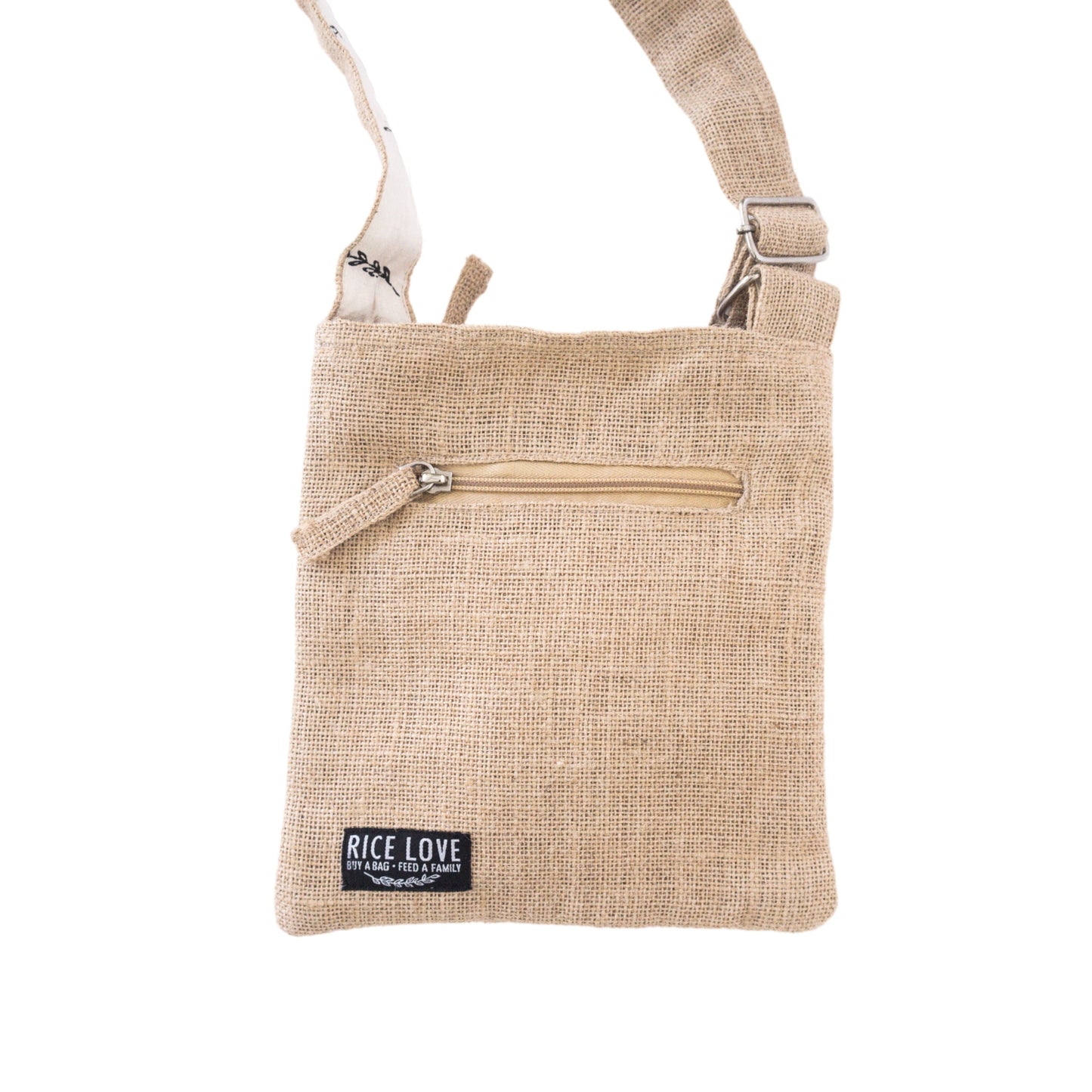Everyday Purse - Recycled Burlap Jute Natural Color No Design Cotton Lined Tote