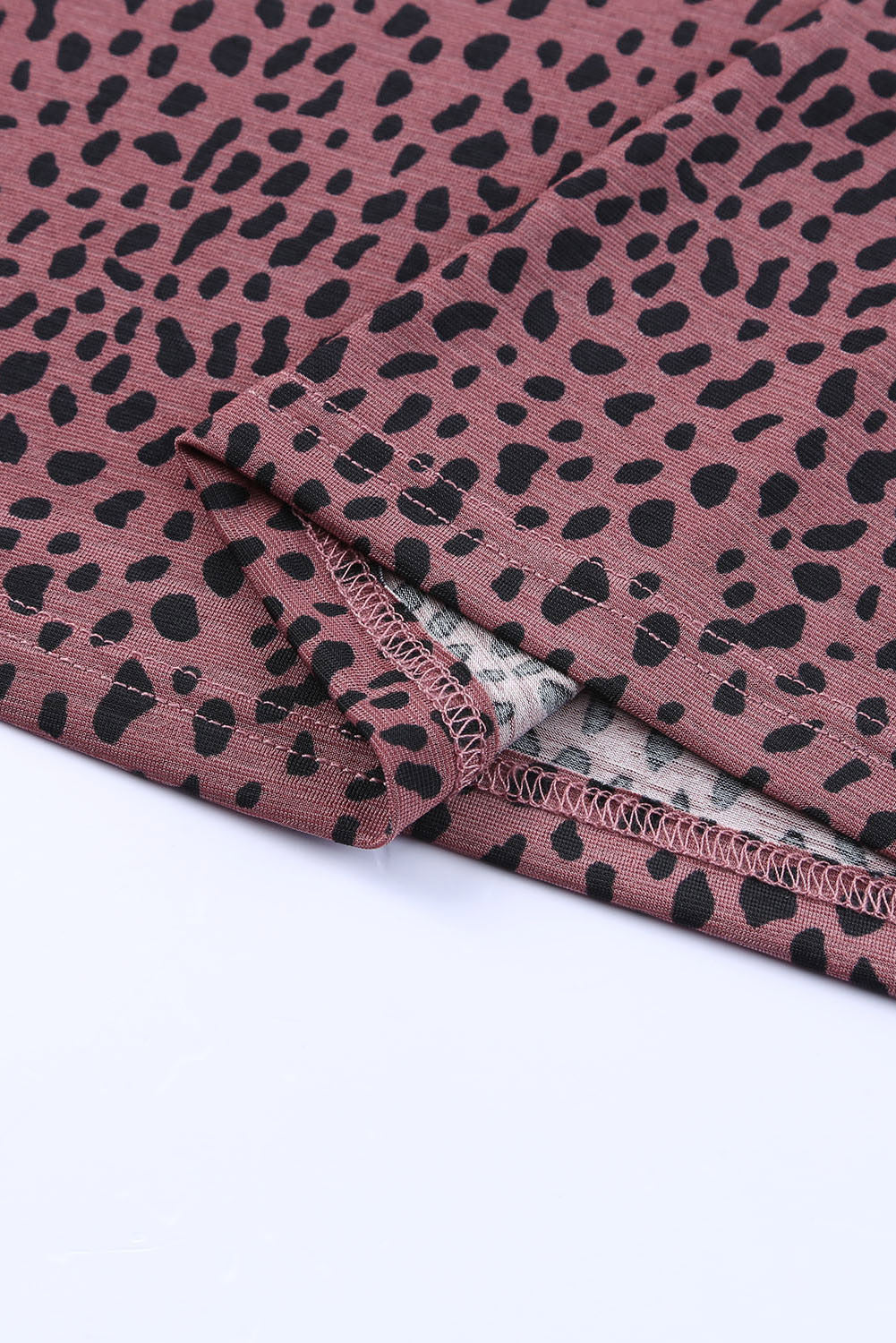 Cheetah Print Casual Crew Neck Tee