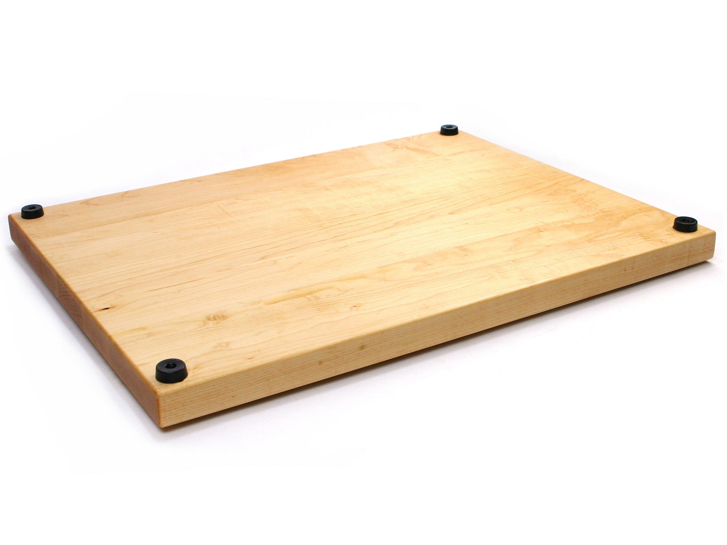 1.25” Thick Extra Large Butcher Block Cutting Board With Rubber Feet, American Made Maple Hardwood