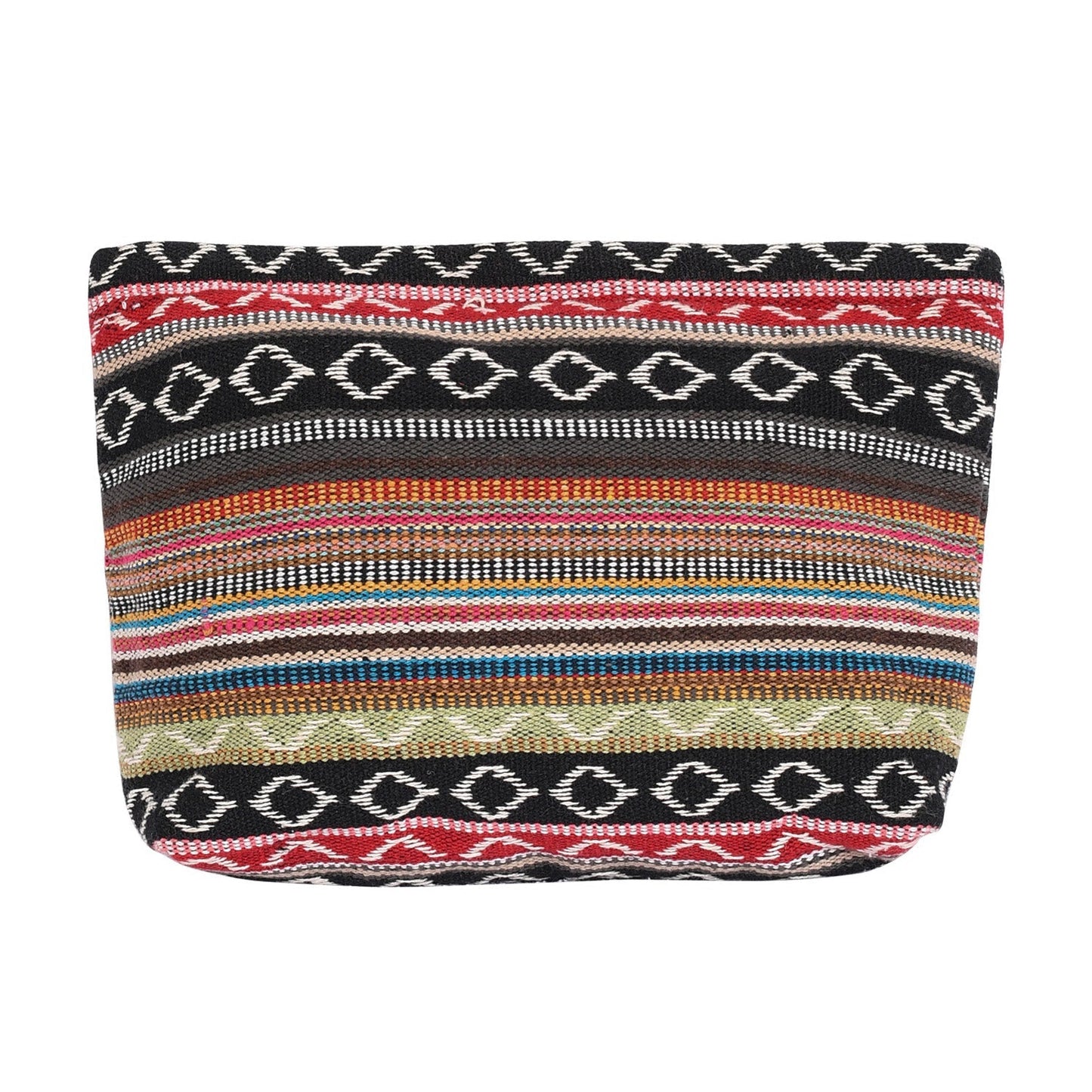 Upcycled Jute Burlap Fabric Zippered Makeup Bag