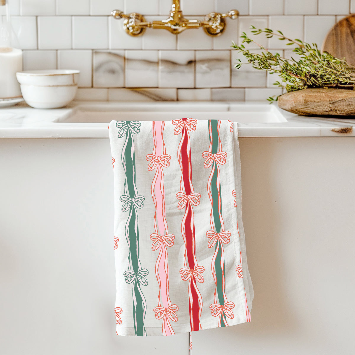 Merry Bright Coquette Flour Sack Cotton Decor Kitchen Towel