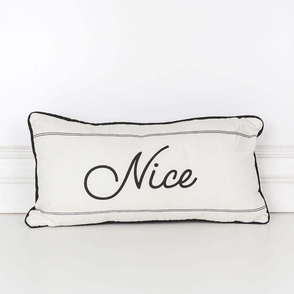 Naughty or Nice Double Sided Canvas Pillow