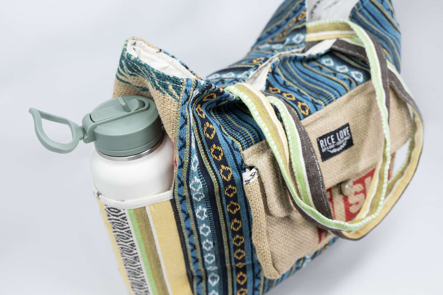Recycled Jute Burlap Large Travel Tote