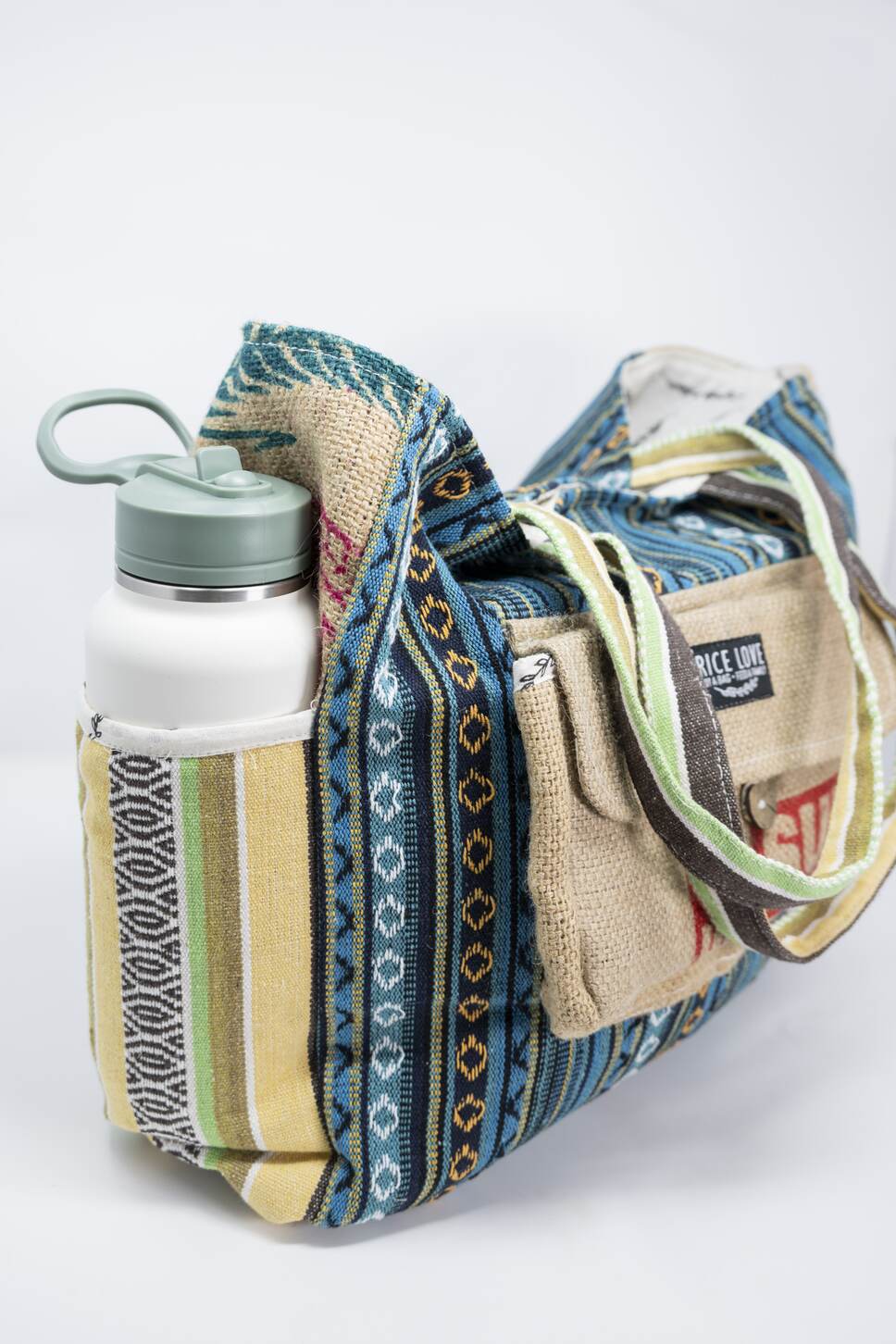 Recycled Jute Burlap Large Travel Tote