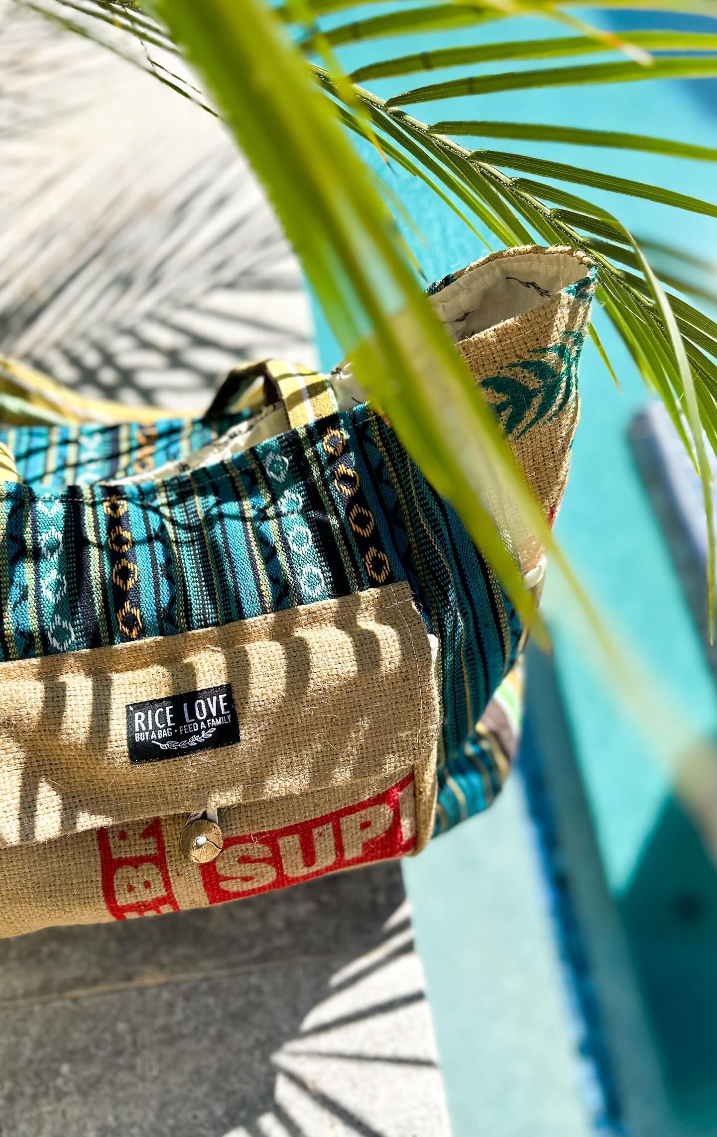 Recycled Jute Burlap Large Travel Tote