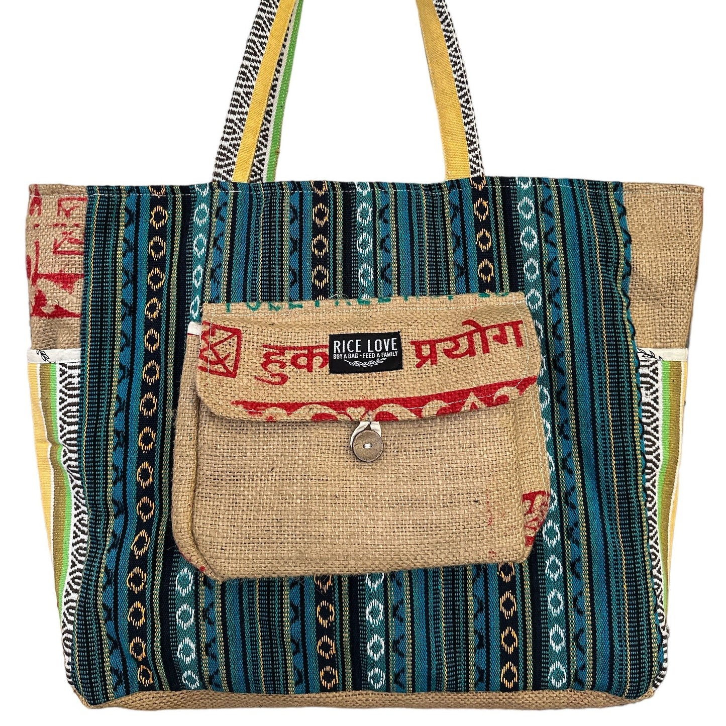 Recycled Jute Burlap Large Travel Tote