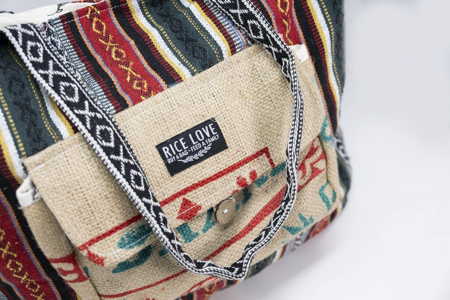 Recycled Jute Burlap Large Travel Tote