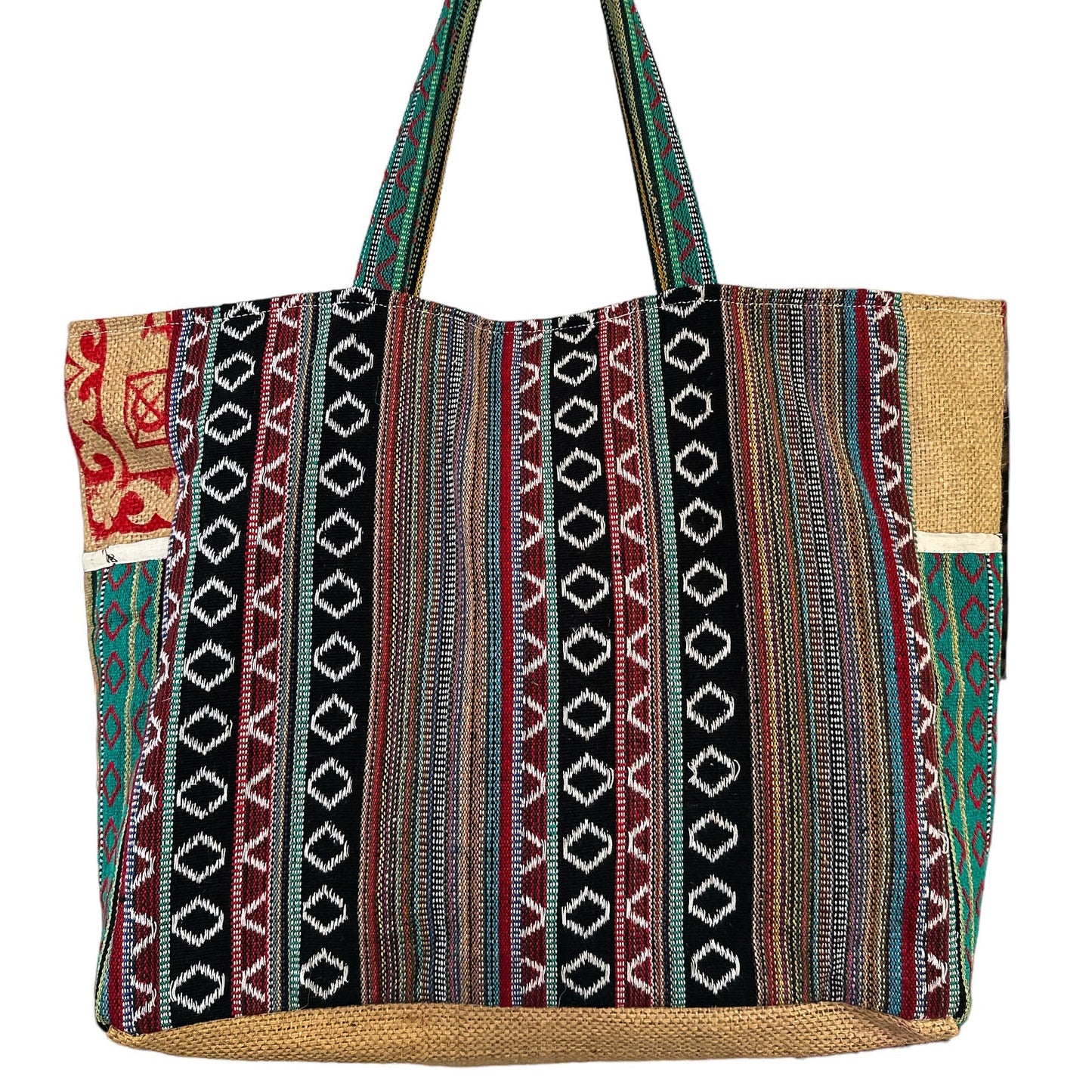 Recycled Jute Burlap Large Travel Tote