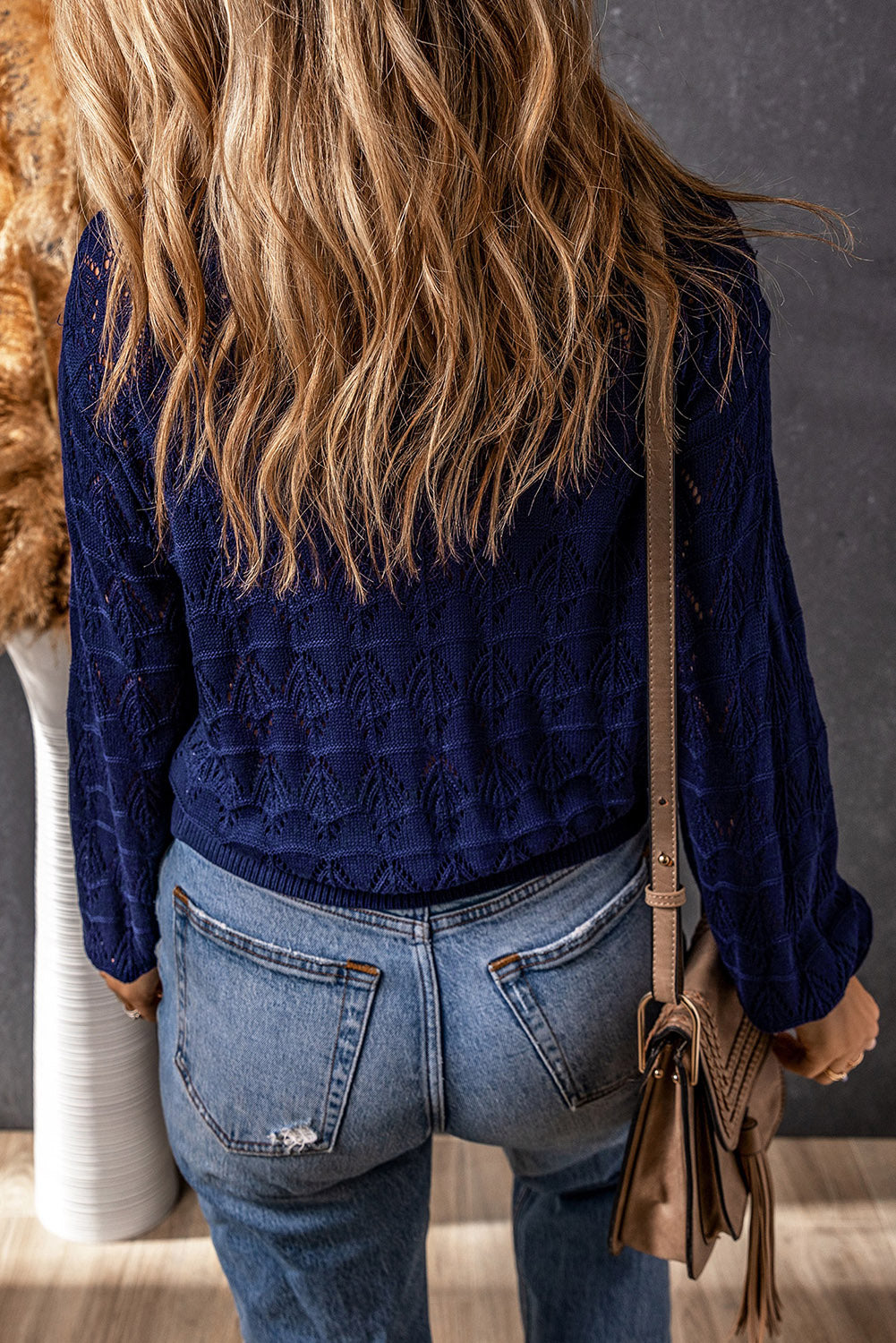 Lightweight Buttoned Front Crochet Cardigan (4 colors)