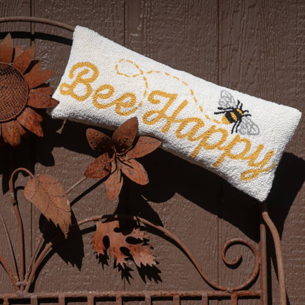 Bee Happy Hook Pillow